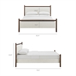 Ginny Full Size Platform Bed Frame in Wenge Heathered Ivory