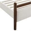 Ginny Full Size Platform Bed Frame in Wenge Heathered Ivory