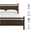 Ginny Full Size Vegan Leather Platform Bed Frame in Wenge Mushroom