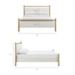 Ginny Queen Size Platform Bed Frame in Light Oak Heathered Ivory