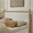 Ginny Queen Size Platform Bed Frame in Light Oak Heathered Ivory