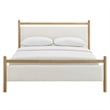 Ginny Queen Size Platform Bed Frame in Light Oak Heathered Ivory