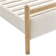 Ginny Queen Size Platform Bed Frame in Light Oak Heathered Ivory