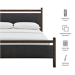 Ginny Queen Size Platform Bed Frame in Wenge Heathered Dark Gray