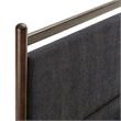Ginny Queen Size Platform Bed Frame in Wenge Heathered Dark Gray