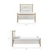 Ginny Twin Size Platform Bed Frame in Light Oak Heathered Ivory