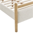 Ginny Twin Size Platform Bed Frame in Light Oak Heathered Ivory