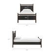 Ginny Twin Size Platform Bed Frame in Wenge Heathered Dark Gray
