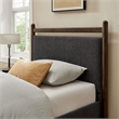 Ginny Twin Size Platform Bed Frame in Wenge Heathered Dark Gray