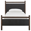 Ginny Twin Size Platform Bed Frame in Wenge Heathered Dark Gray