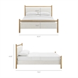 Ginny Full Size Platform Bed Frame in Light Oak Heathered Ivory