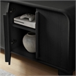 Bellamy Curved 4-Door Sideboard Cabinet in Black Oak