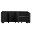 Bellamy Curved 4-Door Sideboard Cabinet in Black Oak
