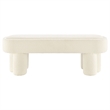 Mossi 52-Inch Oval Boucle Fabric Bench in Cream