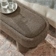 Mossi 52-Inch Oval Boucle Fabric Bench in Earth