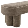 Mossi 52-Inch Oval Boucle Fabric Bench in Earth