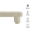 Mossi 52-Inch Oval Boucle Fabric Bench in Marble
