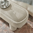 Mossi 52-Inch Oval Boucle Fabric Bench in Marble