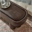Mossi 52-Inch Oval Vegan Leather Bench in Espresso