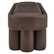Mossi 52-Inch Oval Vegan Leather Bench in Espresso