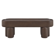 Mossi 52-Inch Oval Vegan Leather Bench in Espresso