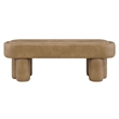 Mossi 52-Inch Oval Vegan Leather Bench in Toast