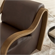Atrium Vegan Leather Accent Armchair in Espresso