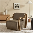 Atrium Vegan Leather Accent Armchair in Mushroom
