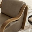 Atrium Vegan Leather Accent Armchair in Mushroom