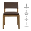 Calder Vegan Leather Dining Side Chair in Espresso
