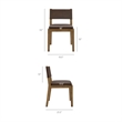 Calder Vegan Leather Dining Side Chair in Espresso