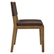 Calder Vegan Leather Dining Side Chair in Espresso