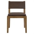 Calder Vegan Leather Dining Side Chair in Espresso
