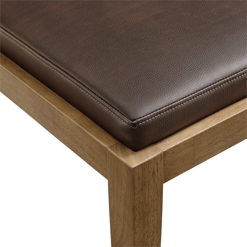 Calder Vegan Leather Dining Side Chair in Espresso