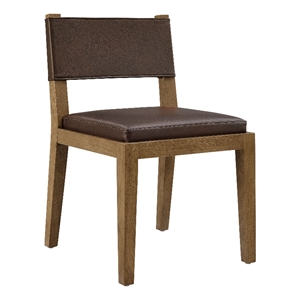 Calder Vegan Leather Dining Side Chair in Espresso