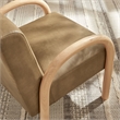 Lunet Faux Leather Upholstered Accent Chair in Toast