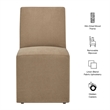 Tessera Upholstered Linen-Blend Slipcovered Dining Chair in Almond
