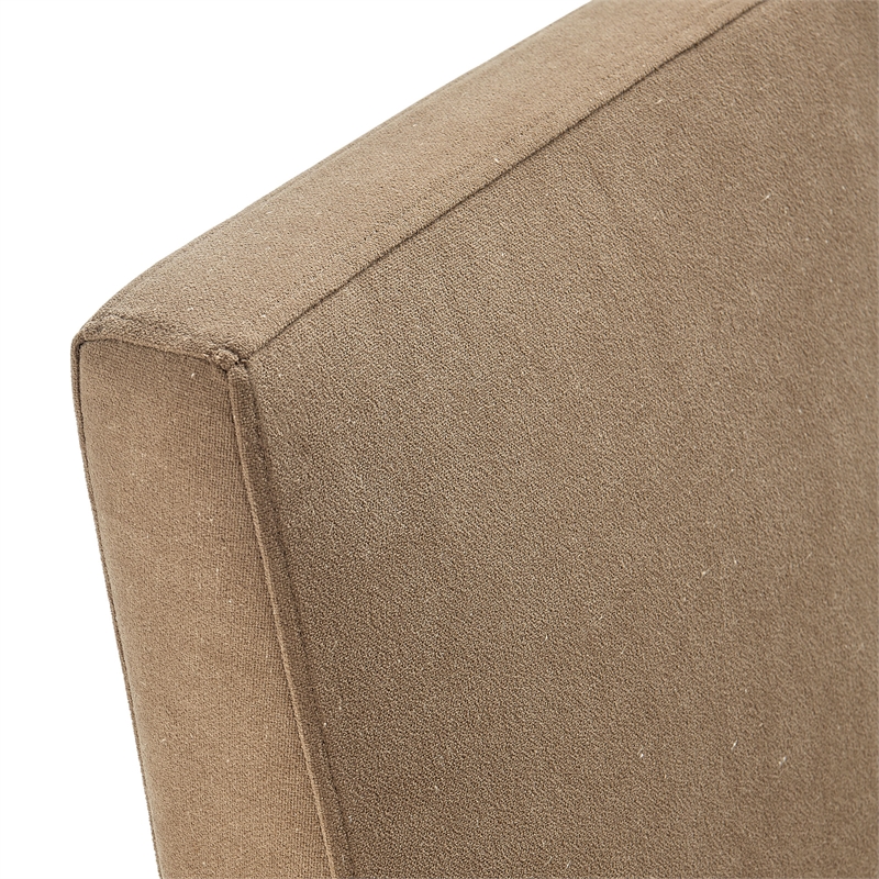 Tessera Upholstered Linen-Blend Slipcovered Dining Chair in Almond