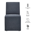 Tessera Upholstered Linen-Blend Slipcovered Dining Chair in Denim