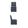 Tessera Upholstered Linen-Blend Slipcovered Dining Chair in Denim