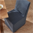 Tessera Upholstered Linen-Blend Slipcovered Dining Chair in Denim