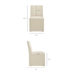 Tessera Upholstered Linen-Blend Slipcovered Dining Chair in Linen