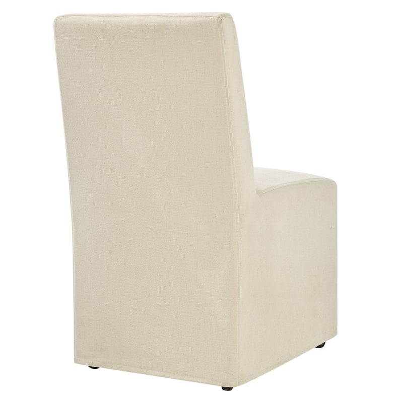 Tessera Upholstered Linen-Blend Slipcovered Dining Chair in Linen