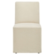 Tessera Upholstered Linen-Blend Slipcovered Dining Chair in Linen