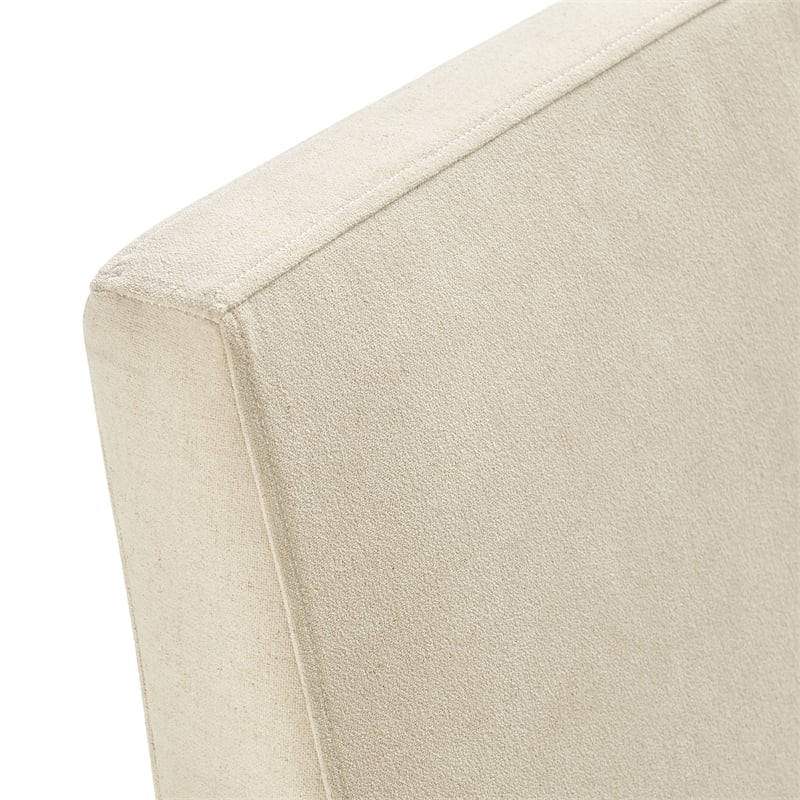 Tessera Upholstered Linen-Blend Slipcovered Dining Chair in Linen