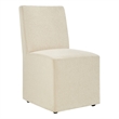 Tessera Upholstered Linen-Blend Slipcovered Dining Chair in Linen