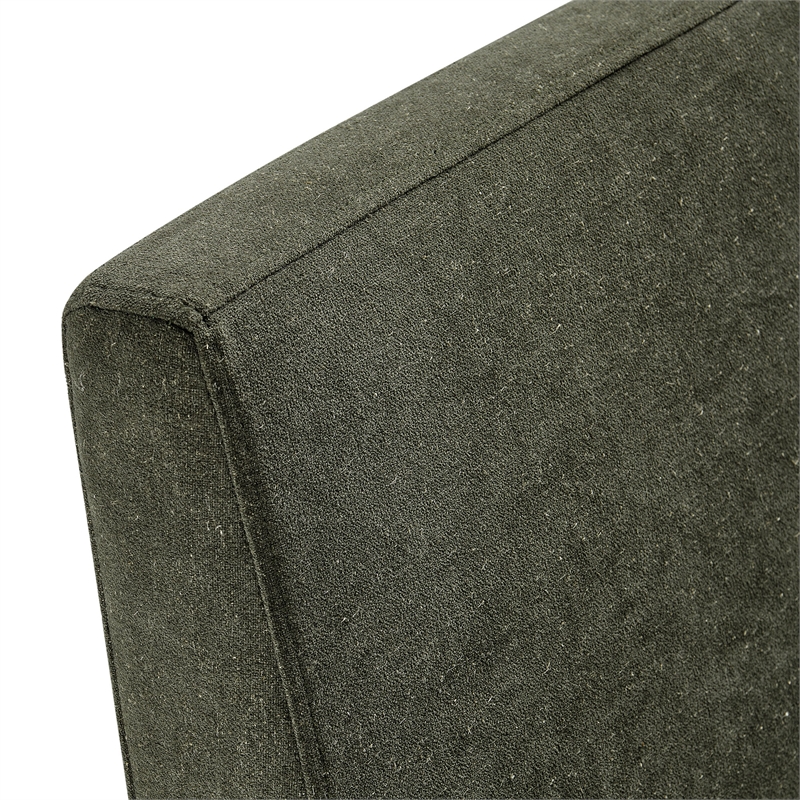 Tessera Upholstered Linen-Blend Slipcovered Dining Chair in Sage