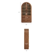 Rory 76 Inch Arched Kitchen Pantry Cabinet in Walnut