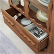 Rory 76 Inch Arched Kitchen Pantry Cabinet in Walnut