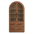 Rory 76 Inch Arched Kitchen Pantry Cabinet in Walnut